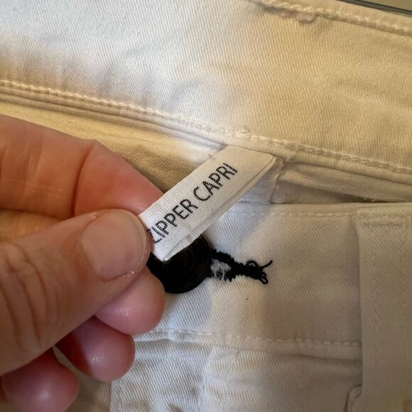 rag & bone Skinny Capri Fray White Jeans Size 28 - Picture 6 of 6